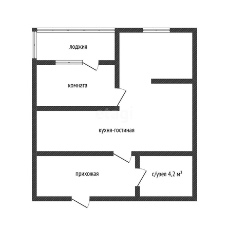 
   Продам 2-комнатную, 44.6 м², Домбайская ул, 10/2

. Фото 1.