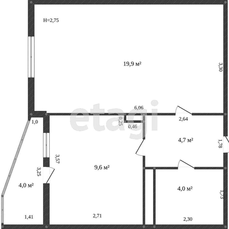 
   Продам 2-комнатную, 62 м², Домбайская ул, 10/1

. Фото 9.