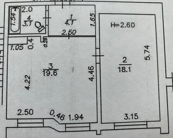 
   Продам 1-комнатную, 45 м², Стахановская ул, 13

. Фото 13.