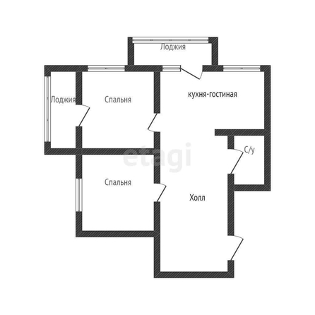 
   Продам 2-комнатную, 62.1 м², Домбайская ул, 61

. Фото 9.