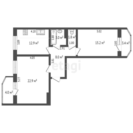 
   Продам 2-комнатную, 63.8 м², Конгрессная ул, 31

. Фото 10.