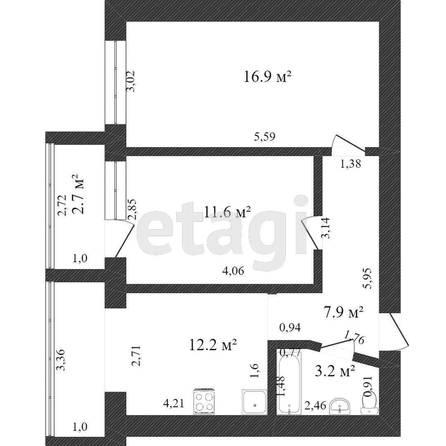 
   Продам 2-комнатную, 61 м², Красная ул, 176

. Фото 16.