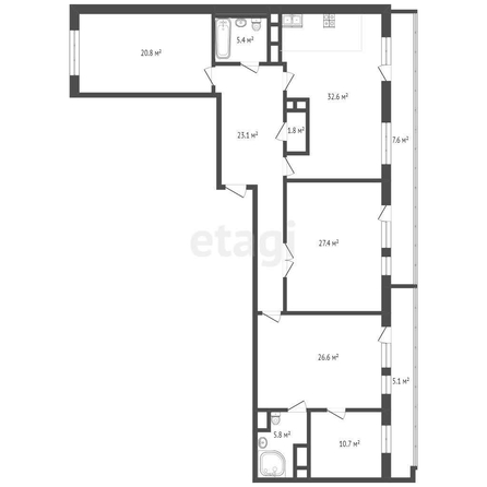 
   Продам 3-комнатную, 155.1 м², Буденного ул, 129

. Фото 20.