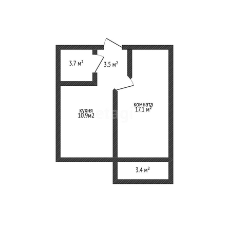 
   Продам 1-комнатную, 34.9 м², Героя Яцкова И.В. ул, 1/10

. Фото 1.