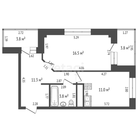 
   Продам 1-комнатную, 42.6 м², Лаврова ул, 8/2

. Фото 33.