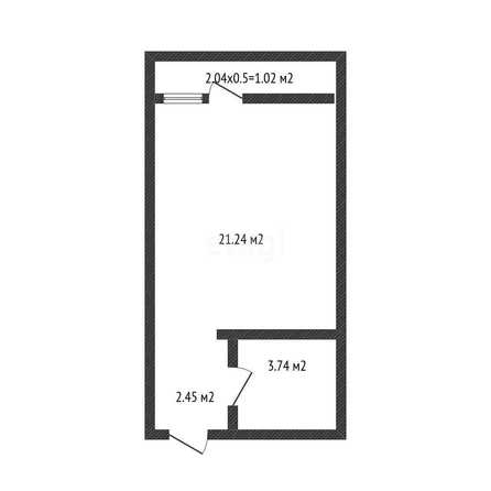 
   Продам 1-комнатную, 21.4 м², Курортный Поселок ул, 66/2

. Фото 1.