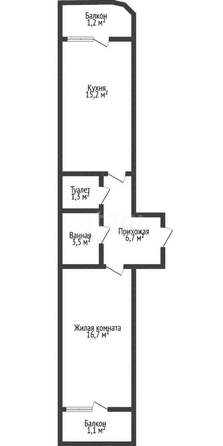 
   Продам 1-комнатную, 44.3 м², Душистая ул, 54А

. Фото 1.