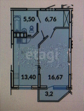 
   Продам 1-комнатную, 42.4 м², Цезаря Куникова ул, 24/1

. Фото 17.