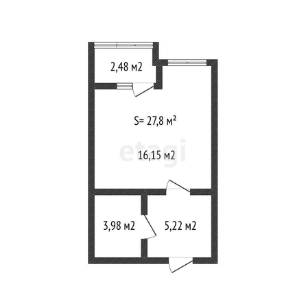 
   Продам студию, 25 м², Героя Яцкова И.В. ул, 9/3

. Фото 9.