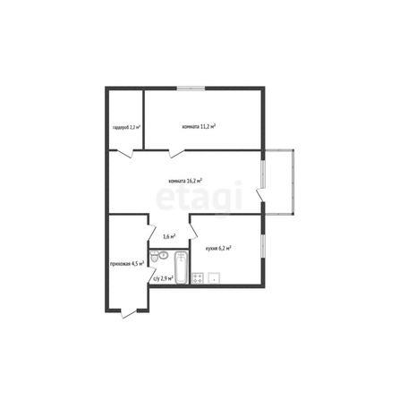 
   Продам 2-комнатную, 43.8 м², Братьев Дроздовых ул, 26

. Фото 7.