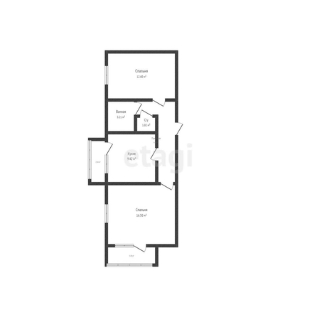 
   Продам 2-комнатную, 51.5 м², Школьная ул, 13/9

. Фото 29.