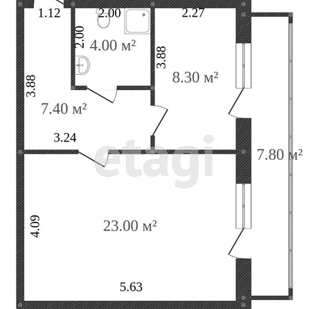 
   Продам студию, 22.5 м², 5-я Дорожная ул, 68/1

. Фото 6.