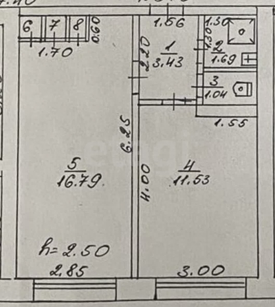 
   Продам 1-комнатную, 35 м², 1-го Мая ул, 47/1

. Фото 16.