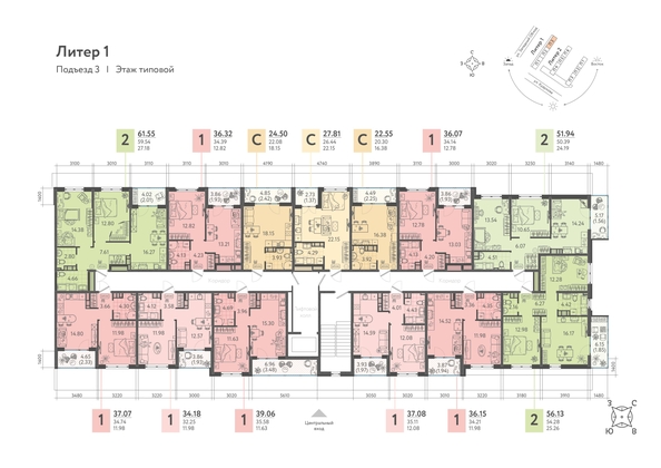 
   Продам 1-комнатную, 35.55 м², Кудухова Б.С. ул, 1

. Фото 12.