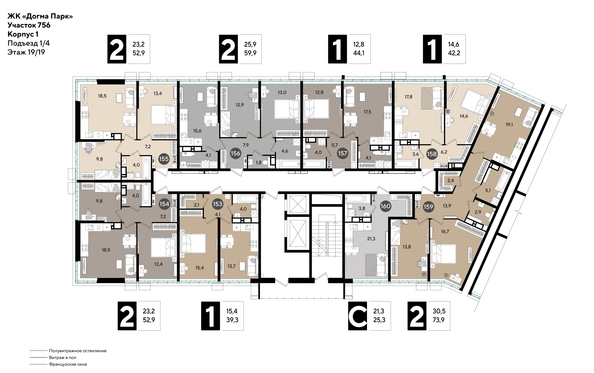 
  Продается 1-комн. квартира, 42.2 м², ЖК DOGMA PARK (Догма парк), литера 13
. Фото 1.