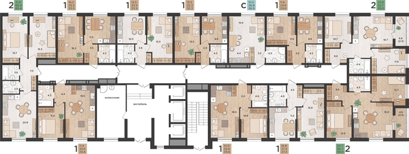 
  Продается 1-комн. квартира, 32.3 м², ЖК Мята
. Фото 1.