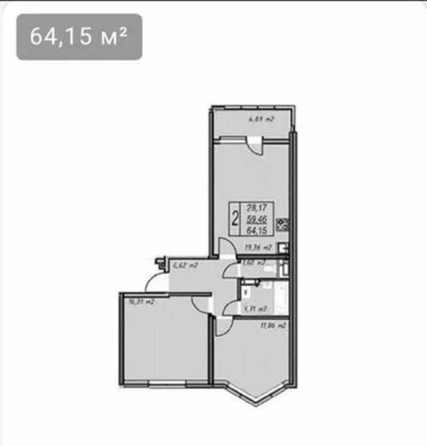 
  Продается 2-комн. квартира, 64 м², Супсехское ш, д. 47к2
. Фото 9.