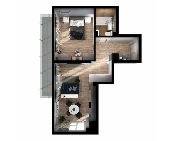 
  Продается 1-комн. квартира, 55.4 м², ЖК Резиденция Анаполис, дом 22
. Фото 2.