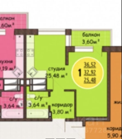 
  Продается 1-комн. квартира, 37 м², Толстого ул, д. 130к2
. Фото 27.