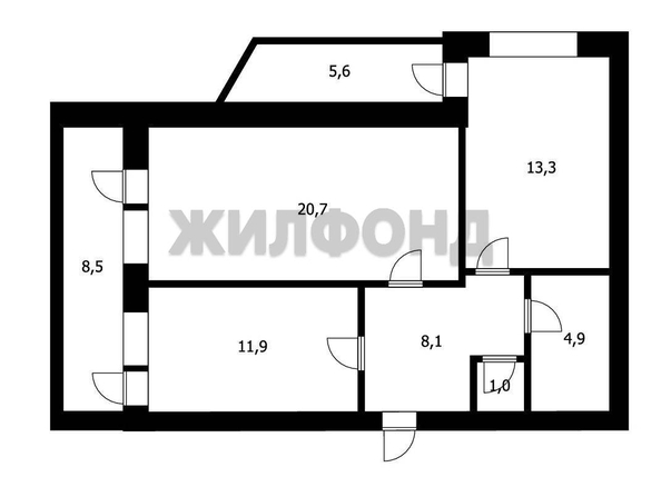 
  Продается 2-комн. квартира, 59.9 м², Дунаевского И.И. ул, д. 25/1
. Фото 15.