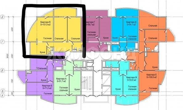 
  Продается 3-комн. квартира, 101 м², , д. 2/3Б
. Фото 3.