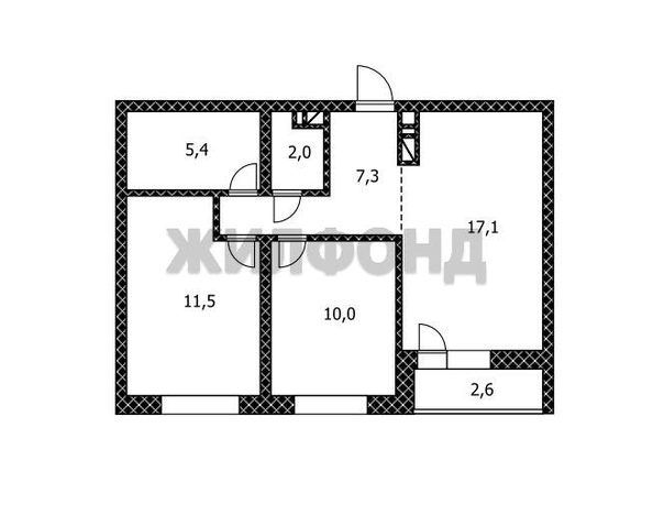 
  Продается 2-комн. квартира, 52 м², Позднякова ул, д. 2 к23
. Фото 11.