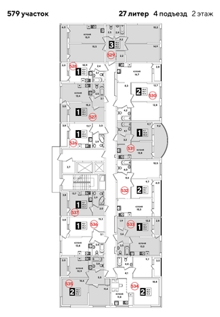 
  Продается 3-комн. квартира, 84.2 м², ЖК Самолет, литера 27
. Фото 2.