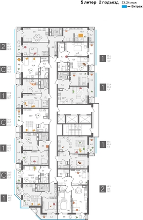 
  Продается студия, 31.9 м², ЖК Рекорд 2, литера 5
. Фото 2.