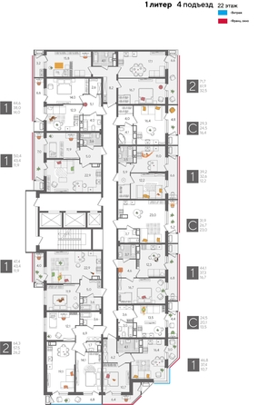 
  Продается студия, 31.9 м², ЖК Рекорд 2, литера 1
. Фото 2.