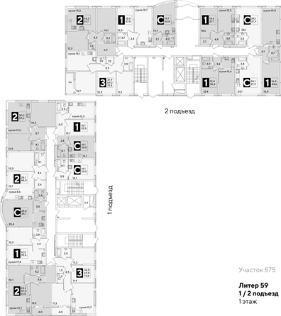 
  Продается 1-комн. квартира, 35.5 м², ЖК Самолет, литера 59
. Фото 2.