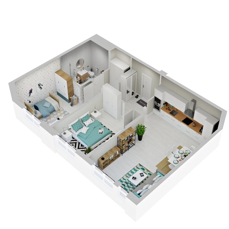 
  Продается 2-комн. квартира 62.5 м², в ЖК Зеленая территория, литера 1.2. Фото 1.