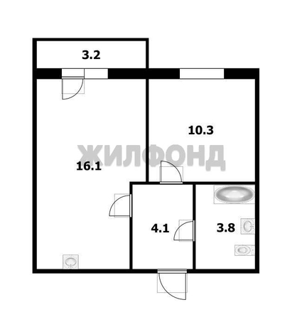 
  Продается 1-комн. квартира 34.3 м². Фото 12.