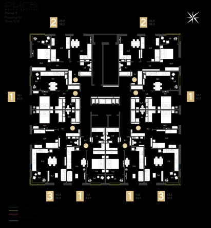 
  Продается 1-комн. квартира 43.9 м², в ЖК РИДЗ, литер 5. Фото 2.
