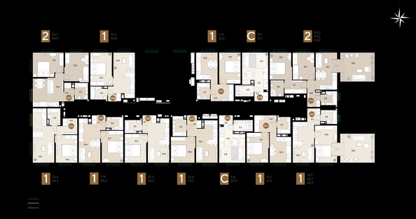 
  Продается студия 20.7 м², в ЖК ГРЕЙД, литер 14. Фото 2.