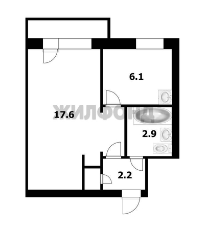 
  Продается 1-комн. квартира 29.2 м². Фото 16.