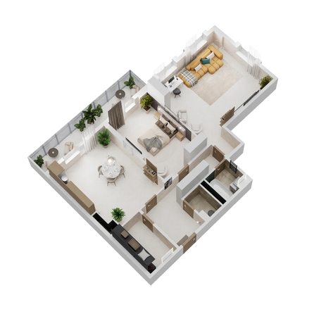 
  Продается 2-комн. квартира 103.55 м², в ЖК Золотой Берег, литер 3. Фото 1.