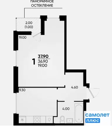 
  Продается 1-комн. квартира 37.9 м², в ЖК Архитектор, литера 4.2. Фото 19.
