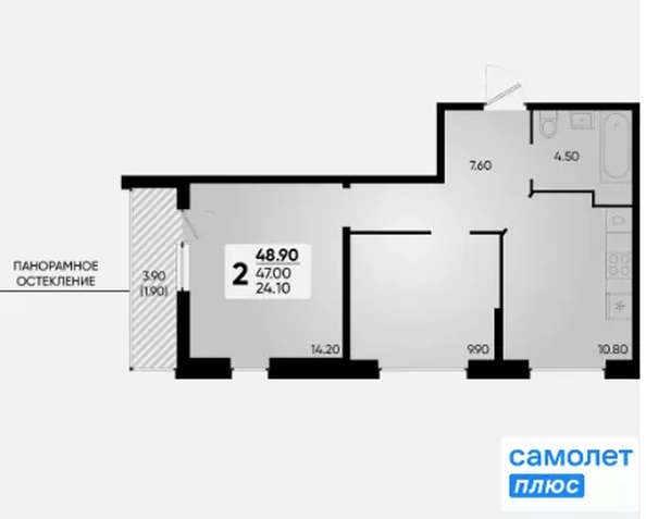 
  Продается 2-комн. квартира 48.4 м², в ЖК Архитектор, литера 4.2. Фото 19.