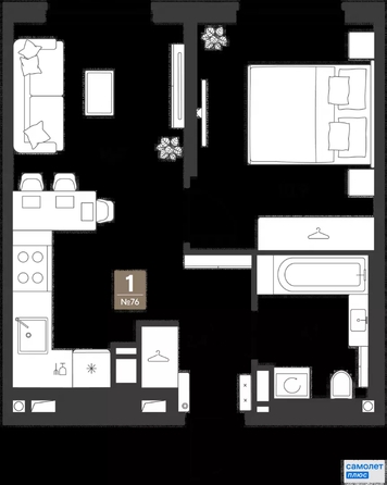 
  Продается 1-комн. квартира 34.1 м², в ЖК ГРЕЙД, литер 13. Фото 19.