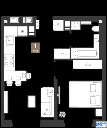 
  Продается 1-комн. квартира 34.5 м², в ЖК ГРЕЙД, литер 13. Фото 19.