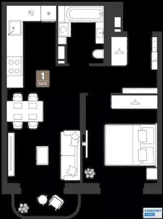 
  Продается 1-комн. квартира 39.2 м², в ЖК ГРЕЙД, литер 13. Фото 19.