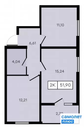 
  Продается 2-комн. квартира 51.9 м², в ЖК Новые Сезоны 2, литер 28. Фото 22.
