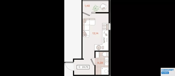 
  Продается студия 24.7 м², в . Фото 18.