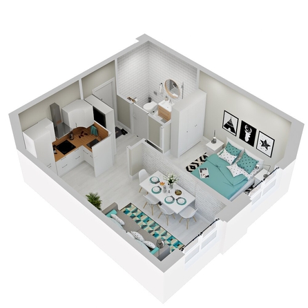 
  Продается 1-комн. квартира 37.7 м², в ЖК Зеленая территория, литера 1.2. Фото 1.