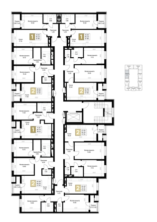 
  Продается 2-комн. квартира 57.55 м², в ЖК На Высоком берегу, дом 1. Фото 20.