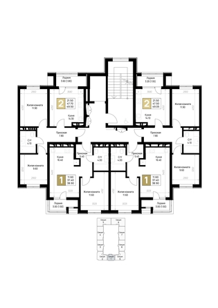 
  Продается 2-комн. квартира 49.5 м², в ЖК На Высоком берегу, дом 1. Фото 20.