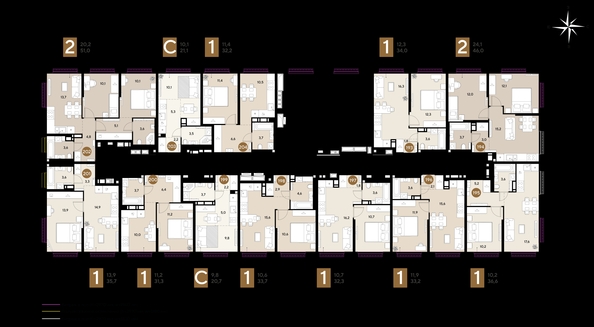 
  Продается 1-комн. квартира 33.7 м², в ЖК ГРЕЙД, литер 13. Фото 2.