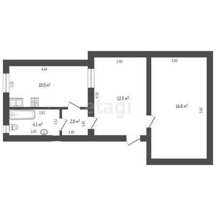
  Продается 2-комн. квартира 43.3 м². Фото 16.
