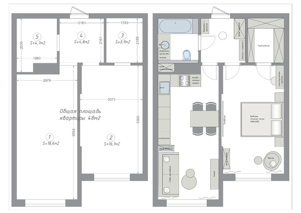 
  Продается 1-комн. квартира 48 м². Фото 16.