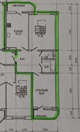 
  Продается 2-комн. квартира 60 м². Фото 23.